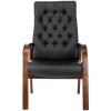 Кресло посетителя Бюрократ T-9928WALNUT-CF (Кожа, черный)