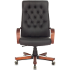 Кресло руководителя Бюрократ T-9928WALNUT/ECO (Экокожа, черный)
