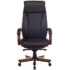 Кресло руководителя Бюрократ T-9924WALNUT (Кожа, черный)