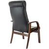 Кресло посетителя Бюрократ T-9928WALNUT-CF (Кожа, черный)