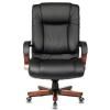 Кресло руководителя Бюрократ T-9925WALNUT (Кожа, черный)