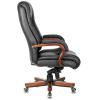 Кресло руководителя Бюрократ T-9925WALNUT (Кожа, черный)