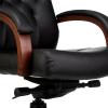 Кресло руководителя Бюрократ T-9928WALNUT (Кожа, черный)