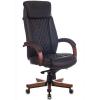 Кресло руководителя Бюрократ T-9924WALNUT (Кожа, черный)