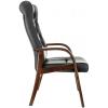 Кресло посетителя Бюрократ T-9928WALNUT-CF (Кожа, черный)