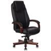 Кресло руководителя Бюрократ T-9923WALNUT (Кожа, черный)