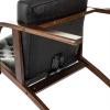 Кресло посетителя Бюрократ T-9928WALNUT-CF (Кожа, черный)