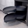 KRM10/900-1000/L/GRPH Волшебный уголок BOYARD ЛОТОС 2-ур. ЛЕВЫЙ Графит