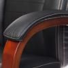 Кресло руководителя Бюрократ T-9923WALNUT (Кожа, черный)