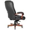 Кресло руководителя Бюрократ T-9925WALNUT (Кожа, черный)