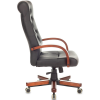 Кресло руководителя Бюрократ T-9928WALNUT/ECO (Экокожа, черный)