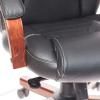 Кресло руководителя Бюрократ T-9923WALNUT (Кожа, черный)