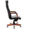 Кресло руководителя Бюрократ T-9927WALNUT (Кожа, черный)